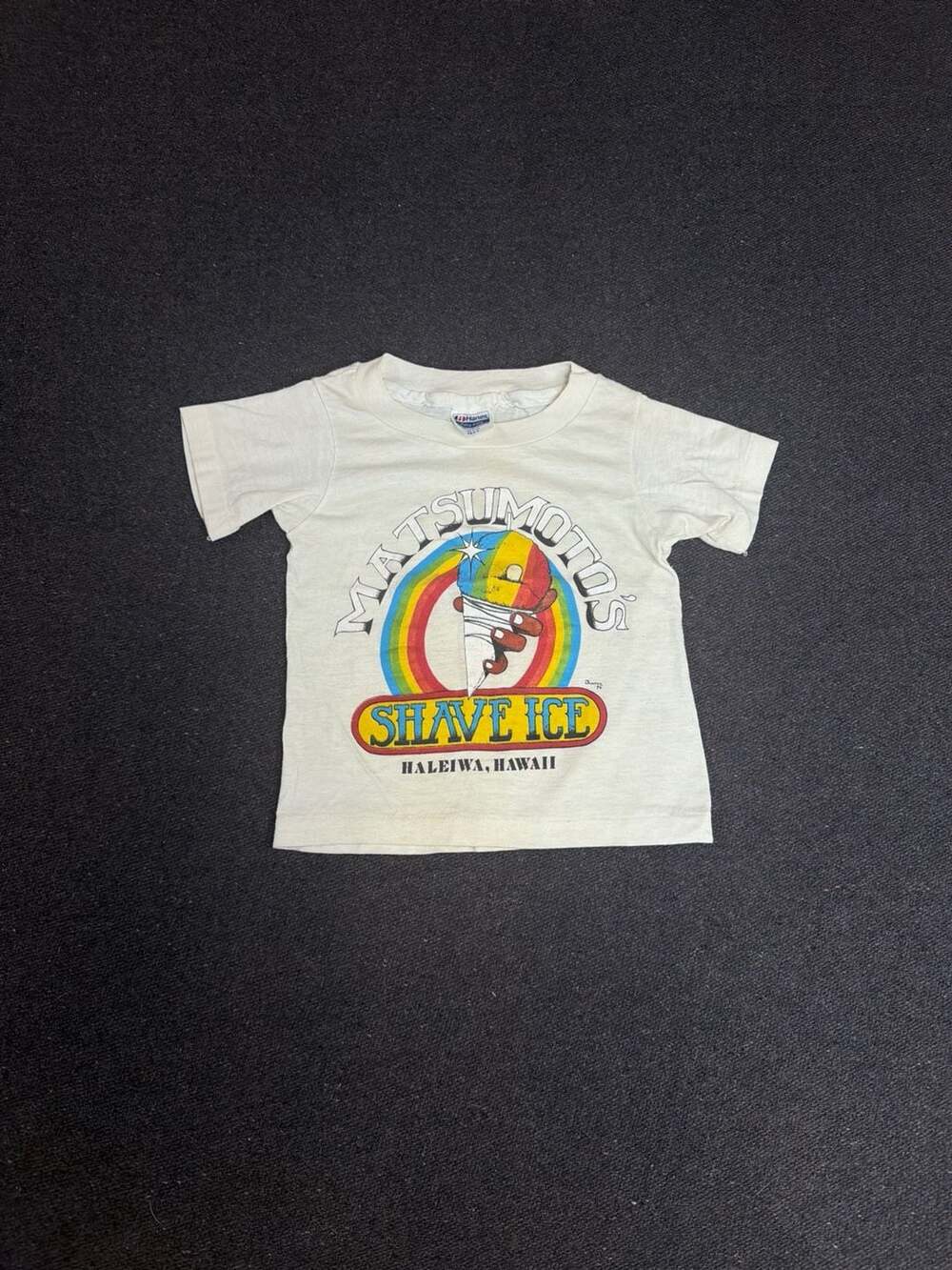 Vintage 80s Matsumoto's Shave Ice Kids T-Shirt Haleiwa Hawaii Single Stitch XS 2